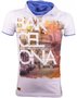 Arya Boy wit T-shirt sjaalkraag T1735
